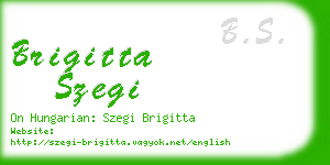 brigitta szegi business card
